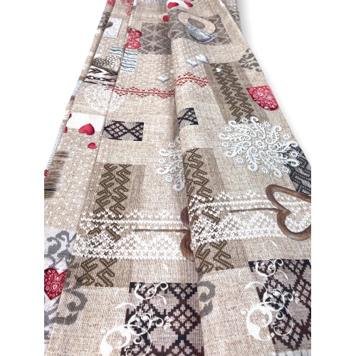 TOVAGLIA antimacchia RESINATA TORINO Tirolese SHABBY Rosso