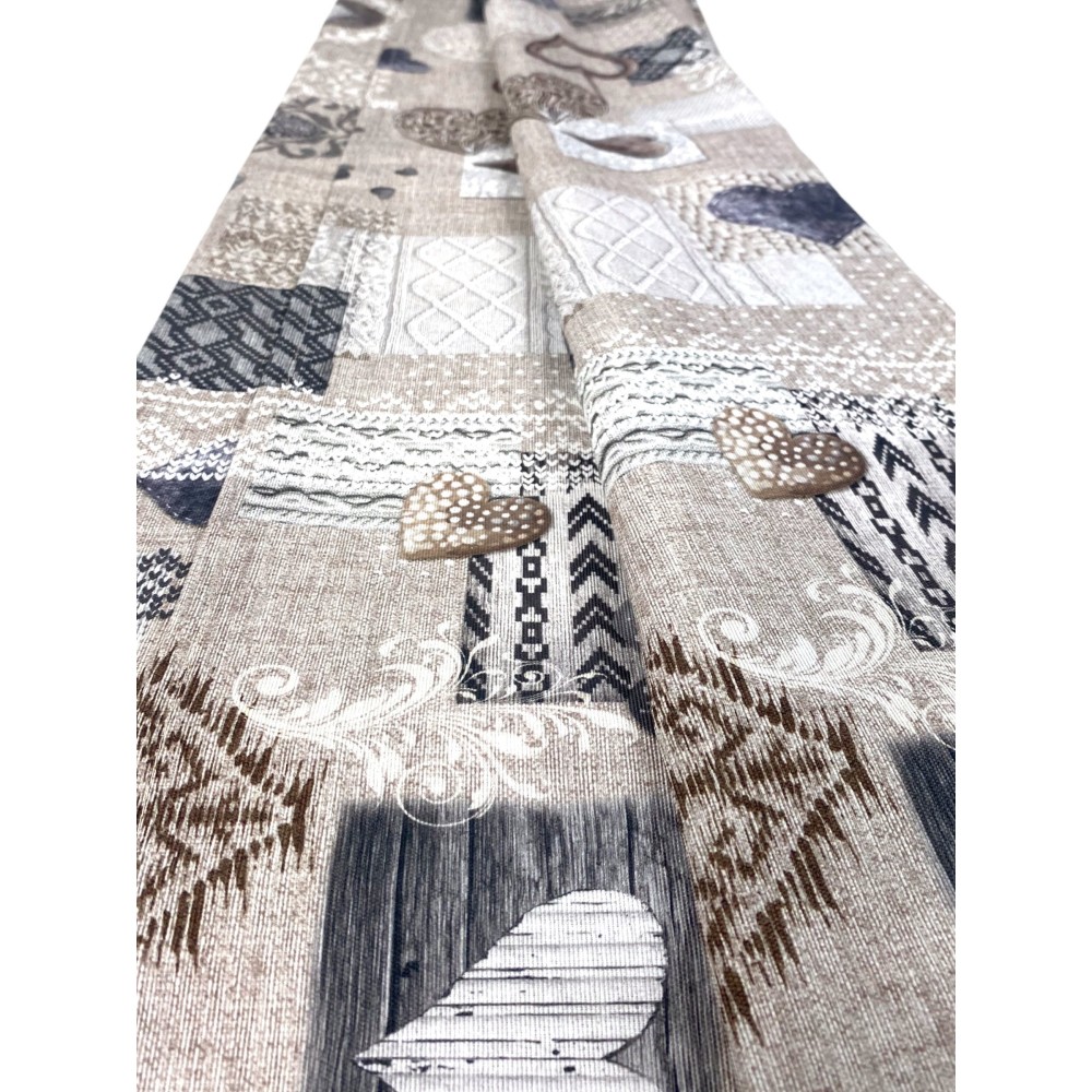 NAPPE EN COTON Design tyrolien SHABBY Beige made in Italy