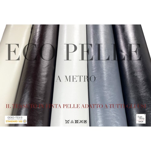 TESSUTO a metro in FINTA PELLE FIRENZE simil Pelle ECO pelle altezza cm. 140 Skai