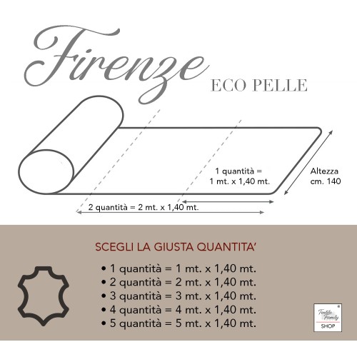 FIRENZE TABLE SAVER aus Kunstleder KUNSTLEDER ECO Leder Höhe cm. 140 Skai pro Meter