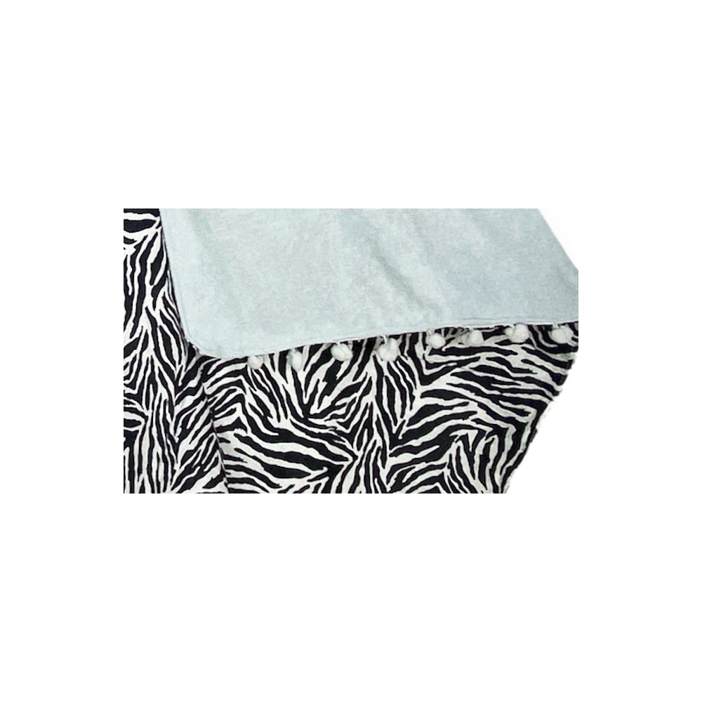 KIKOY Doppeltes Zebra Strandtuch aus BAUMWOLLE und FROTTEE mit KEEP BACKPACK