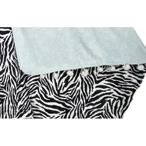 DOUBLE SERVIETTE DE PLAGE KIKOY Zebra en COTON et ÉPONGE avec KEEP BACKPACK