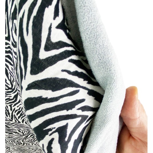 KIKOY Double Zebra Beach Towel in COTTON and TERRY TOWEL with KEEP BACKPACK