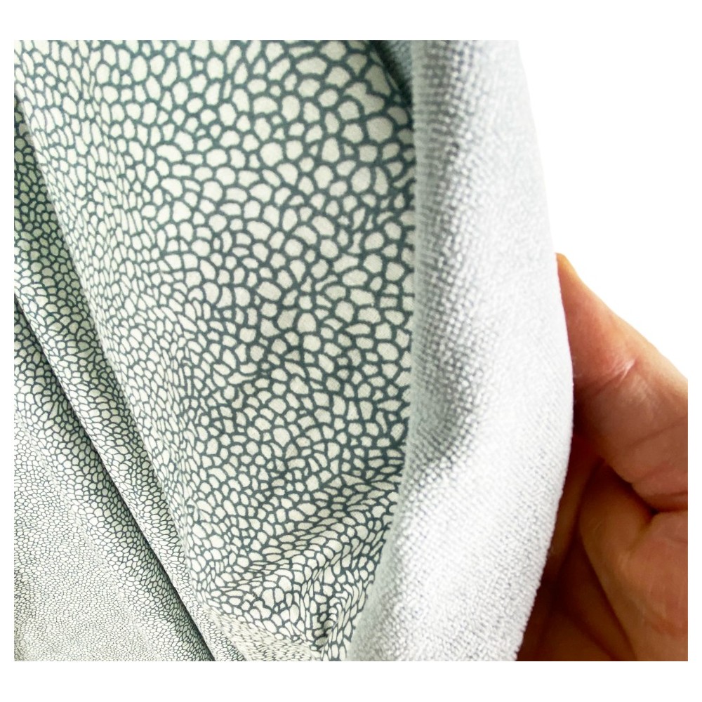 DOUBLE SERVIETTE DE PLAGE KIKOY Boy Grey en COTON et ÉPONGE avec KEEP BACKPACK