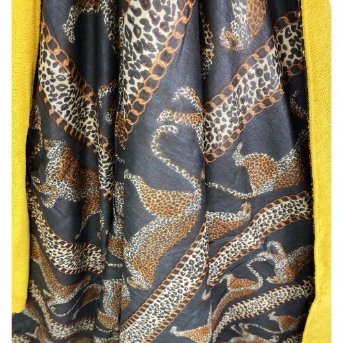 KIKOY African Leopard double beach towel in COTTON and TERRY TOWEL with KEEP BACKPACK