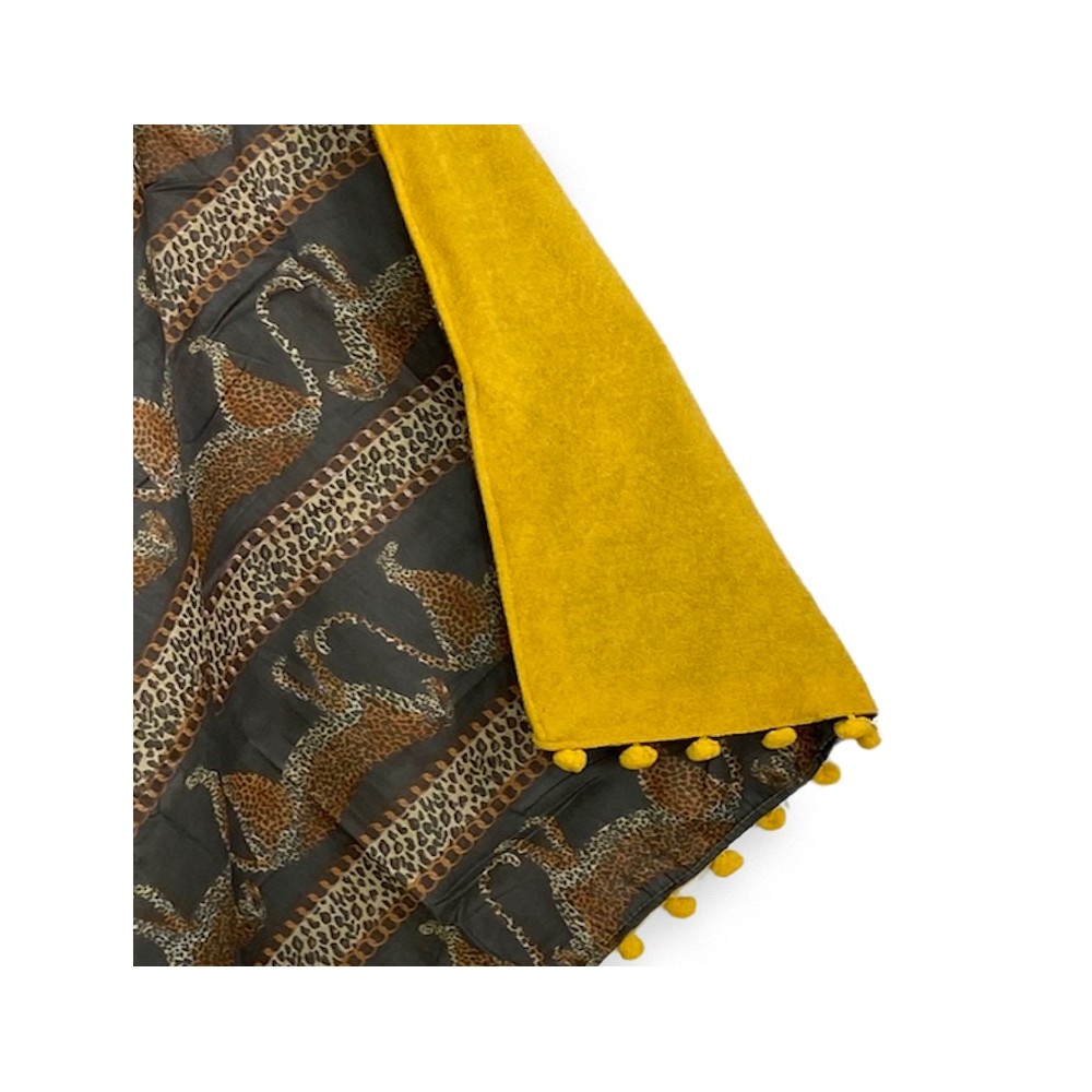 KIKOY African Leopard double beach towel in COTTON and TERRY TOWEL with KEEP BACKPACK