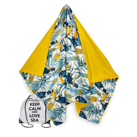 serviette de plage kikoy avec toucan