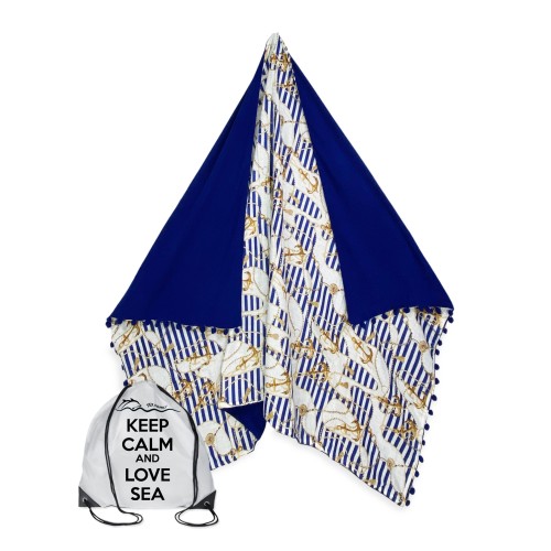 DOUBLE SERVIETTE DE PLAGE KIKOY Still Gold en COTON et ÉPONGE avec KEEP BACKPACK