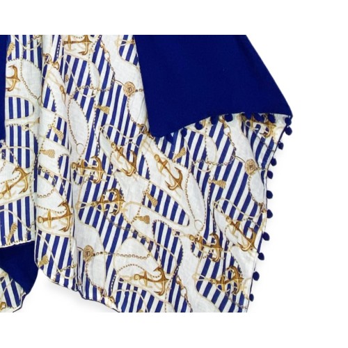 Doppeltes Strandtuch KIKOY Ancora Oro aus BAUMWOLLE und FROTTEE mit KEEP BACKPACK