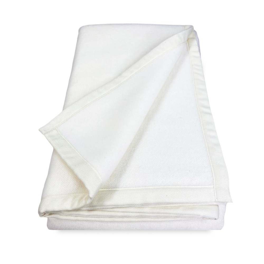 COUVERTURE LÉGÈRE PRINTEMPS ÉTÉ EN LAINE MÉRINOS FINE ÉTÉ double 2 CARRÉS Naturel