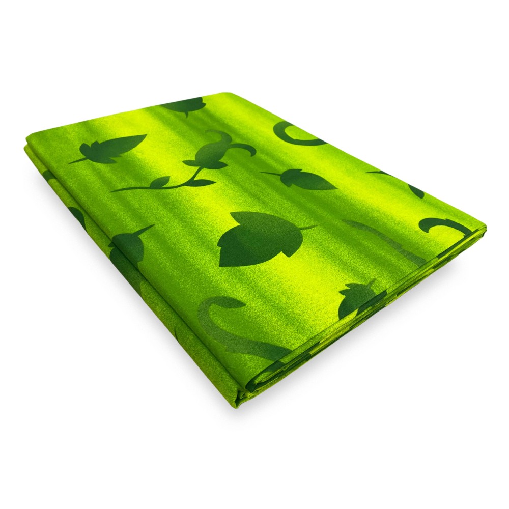 TELO ARREDO copritutto GRAN FOULARD copriletto COPRIDIVANO tessuto FOGLIA VERDE