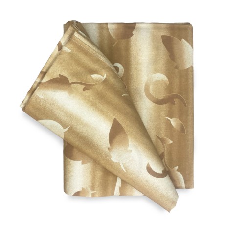 tissu imprimé avec des feuilles beiges