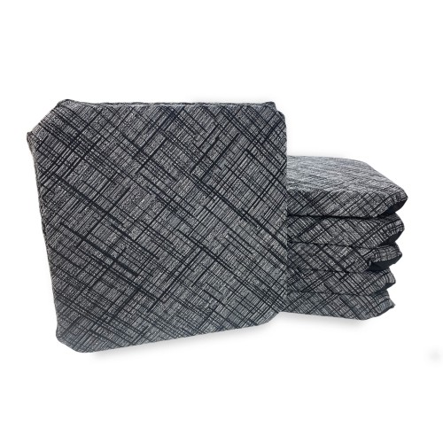 FUNDA DE SILLA CON ALAS color liso EN TELA Jacquard MODERNO Negro