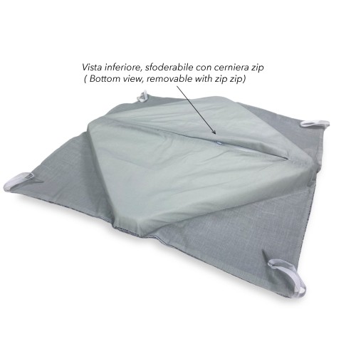 HOUSSE DE SIÈGE avec AILES couleur unie EN Tissu Jacquard GRIS MODERNE