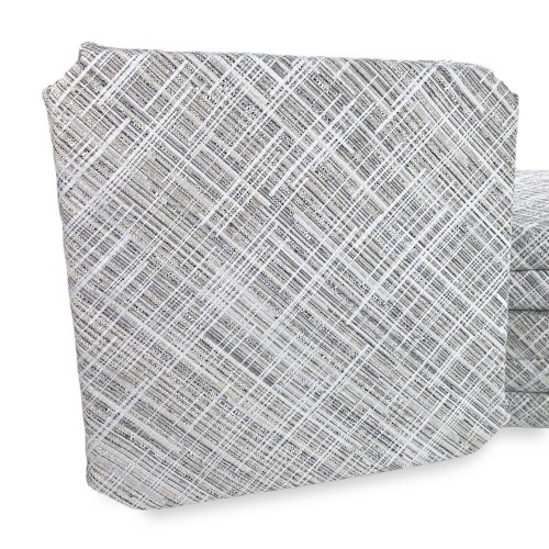 STUHLBEZUG MIT FLÜGELN einfarbig AUS STOFF Jacquard MODERN Beige