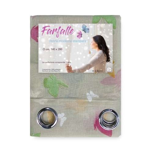 TENTE MODERNE FARFALLE Beige cm. 140X280 emballé