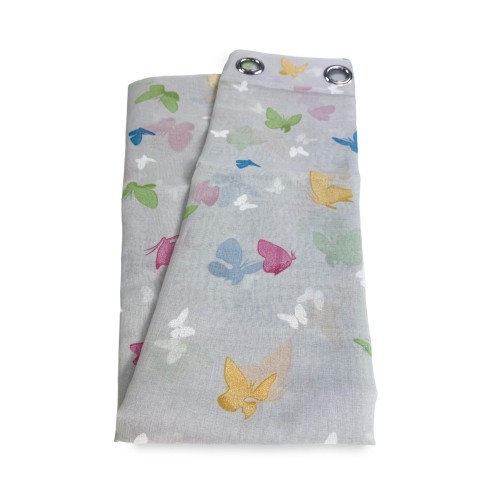 CORTINA CONTEMPORÁNEA MARIPOSAS Gris cm. 140X280 Empaquetado