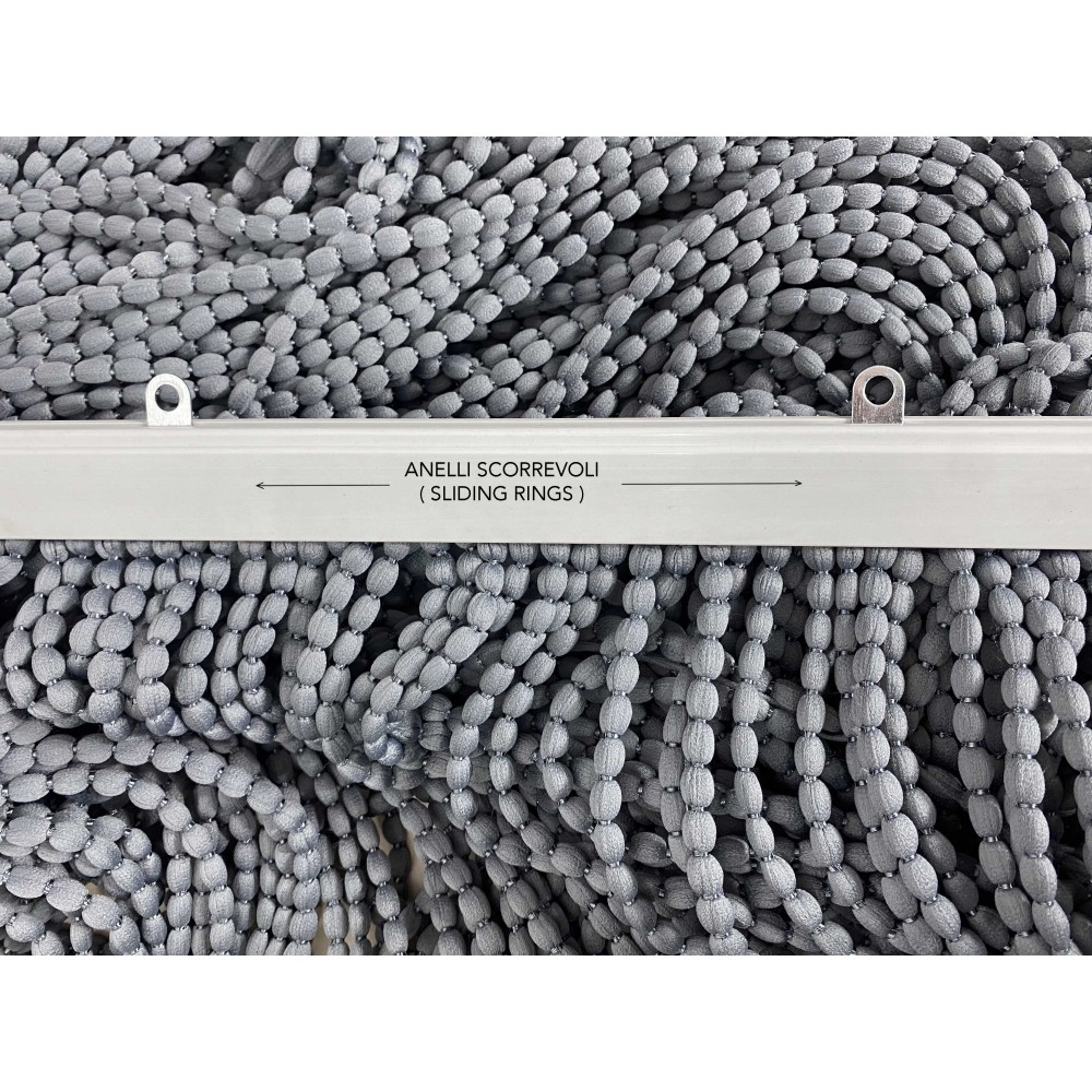 Mariel © SOFT BEADED TENT en Tissu Anti-insectes doux anti-bruit avec Fils Gris