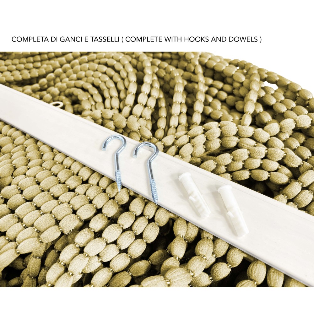 Mariel © SOFT BEADED TENT en Soft Anti-insect anti-noise Tissu fils beiges