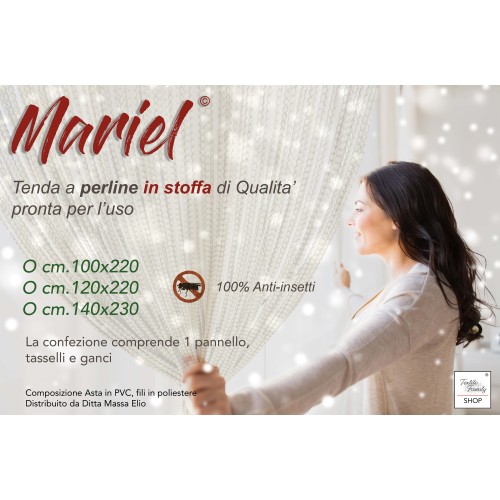 Mariel © SOFT BEADED TENT en Soft Anti-insect anti-noise Tissu fils beiges