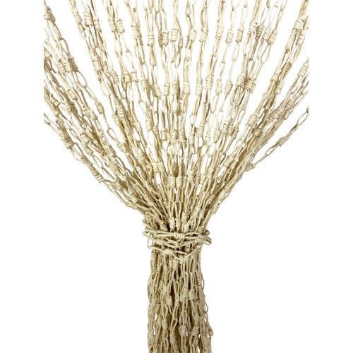 WOOD © CURTAIN mit ineinander verschlungenen Ketten aus Naturfaser Anti Insektengeräusch BEIGE