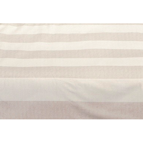 Housse de couette rayée taupe crème - 100 % coton - élégante, fabriquée en Italie, artisanale