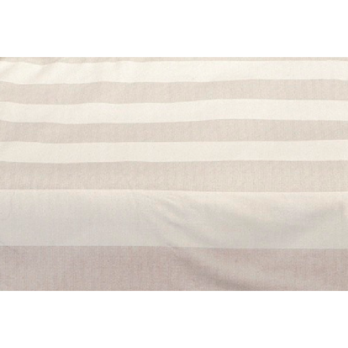Housse de couette rayée taupe crème - 100 % coton - élégante, fabriquée en Italie, artisanale