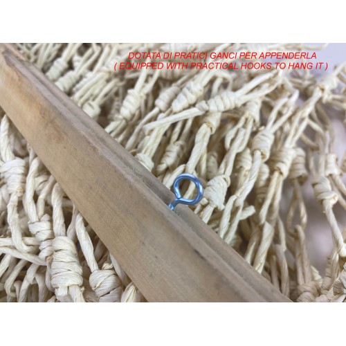 WOOD © CURTAIN mit ineinander verschlungenen Ketten aus Naturfaser Anti Insektengeräusch BEIGE