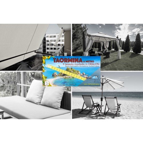 TESSUTO tenda SOLE TAORMINA in DRALON da esterno GIARDINO balcone A METRO impermeabile e idrorepellente altezza cm. 160