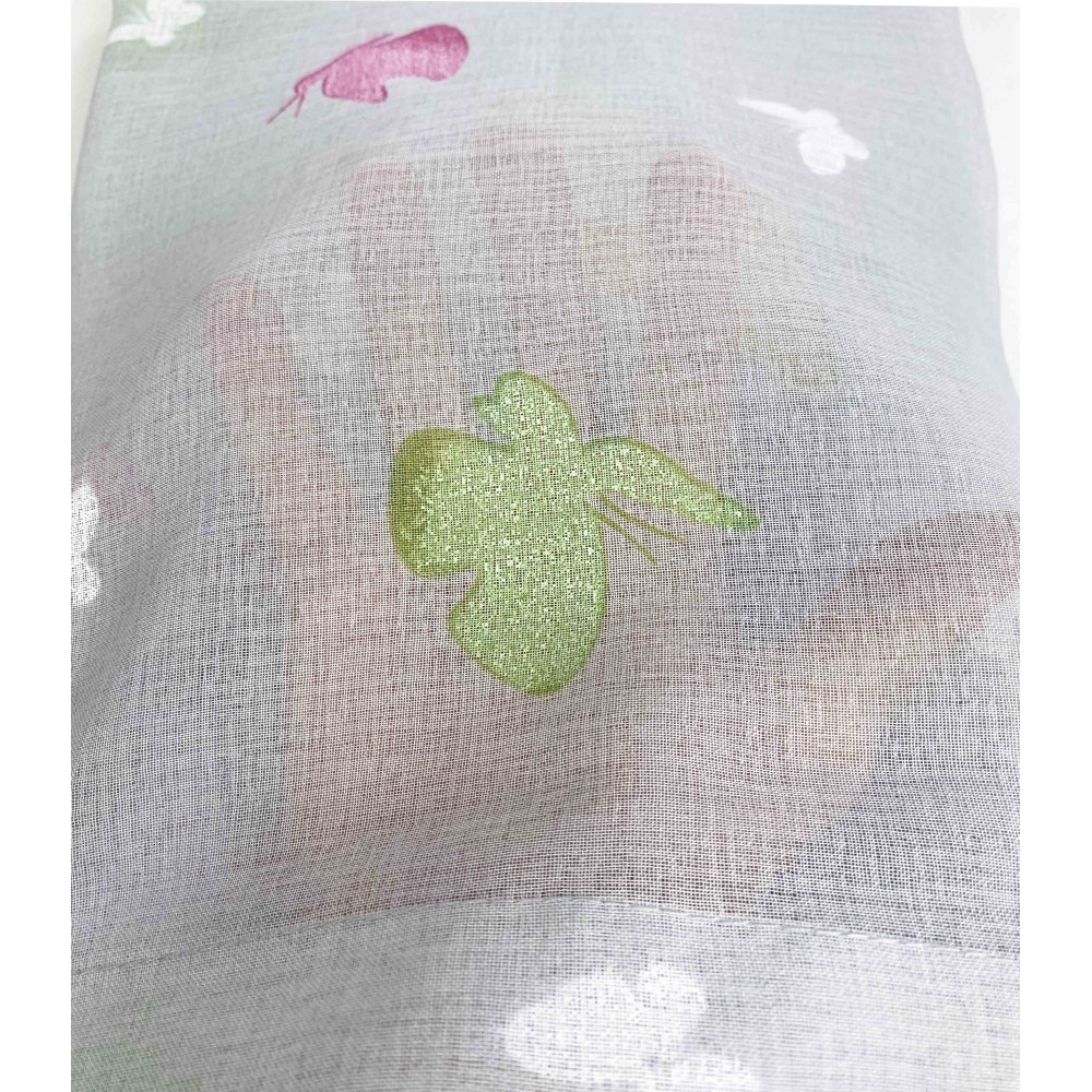 Par de vidrio CORTINA MARIPOSAS Gris cm. de ancho cm. 60 de la ventana y la puerta