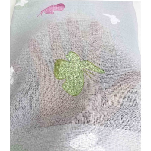 Par de vidrio CORTINA MARIPOSAS Gris cm. de ancho cm. 60 de la ventana y la puerta