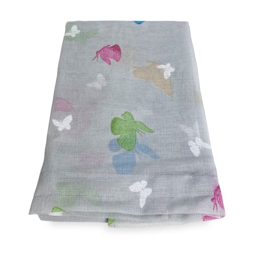 Par de vidrio CORTINA MARIPOSAS Gris cm. de ancho cm. 60 de la ventana y la puerta