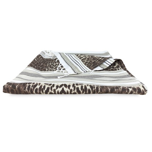 TELO MARE fouta LEOPARDATO misura GRANDE con zaino Spiaggia KEEP CALM CM.100X200