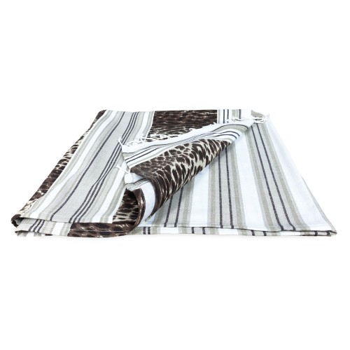 TOALLA DE PLAYA ESTAMPADA LEOPARDO talla GRANDE con mochila de playa KEEP CALM CM.100X200