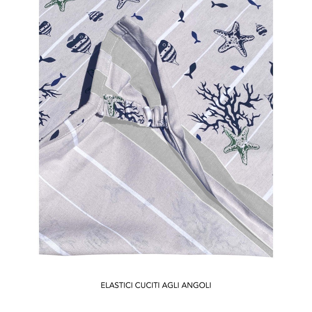 FOUTA BEACH TOWEL beige cotton fish bed BEDDY BEACH © WITH POCKETS size cm. 75 X 195 and BEACH backpack