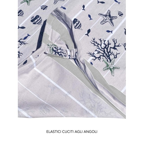 FOUTA BEACH TOWEL beige cotton fish bed BEDDY BEACH © WITH POCKETS size cm. 75 X 195 and BEACH backpack