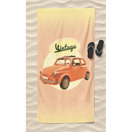 BEACH TOWEL in terry cloth 500 VINTAGE size large cm. 90 X 170