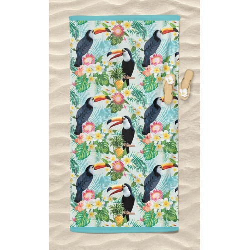 SERVIETTE DE PLAGE en éponge tucani mesure un grand cm. 90 x 170