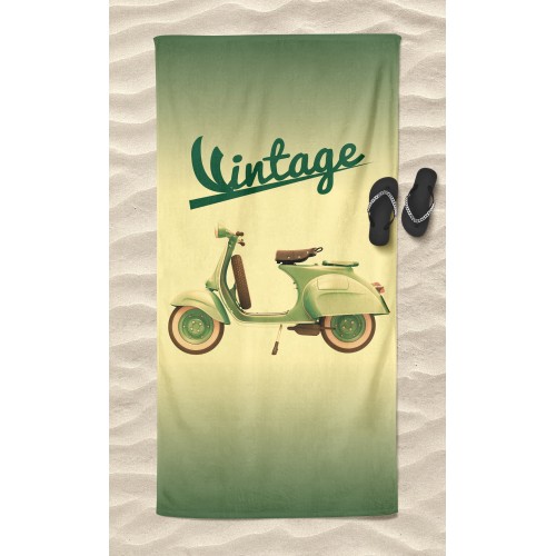 TOALLA DE PLAYA TERRY VESPA VINTAGE talla grande cm. 90 x 170