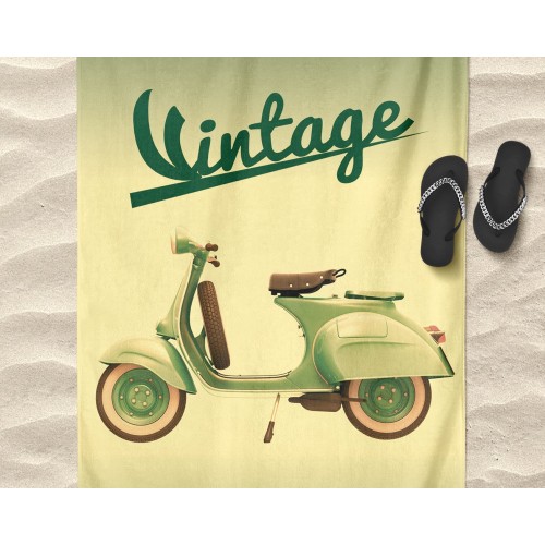 TOALLA DE PLAYA TERRY VESPA VINTAGE talla grande cm. 90 x 170