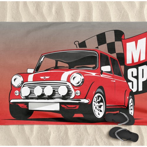 Toalla de playa de rizo MINI SPORT tamaño grande cm. 90 x 170