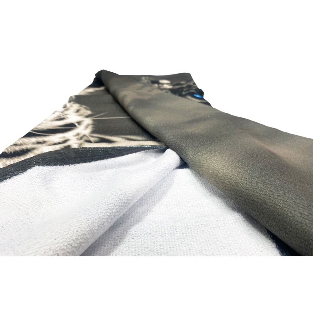 TELO MARE in spugna Leopardo BORN to BE FREE misura grande cm. 90 X 170