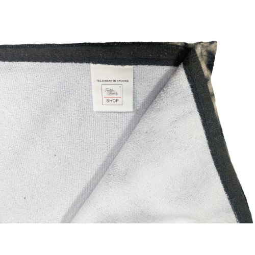 SERVIETTE DE PLAGE en éponge Léopard né pour ÊTRE LIBRE mesure un grand cm. 90 x 170