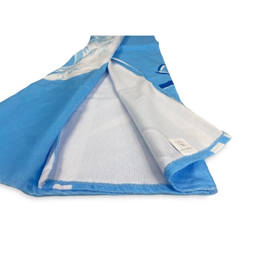 SERVIETTE DE PLAGE en éponge I Love LAZIO mesure un grand cm. 90 x 170