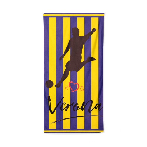 I Love VERONA terry beach towel large cm. 90 X 170