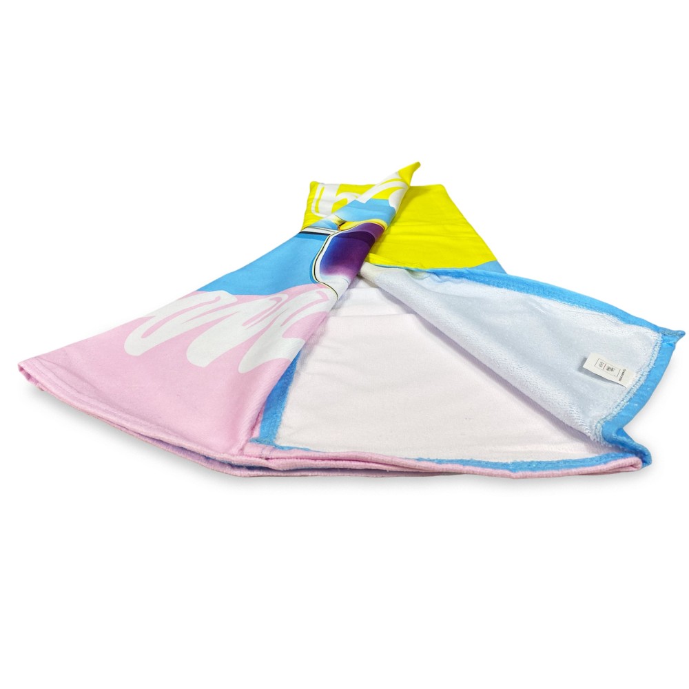 SERVIETTE DE PLAGE en éponge LUNETTES taille grand cm. 90 x 170