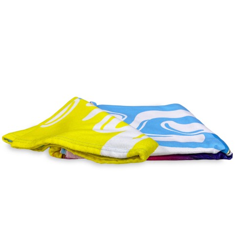 SERVIETTE DE PLAGE en éponge LUNETTES taille grand cm. 90 x 170