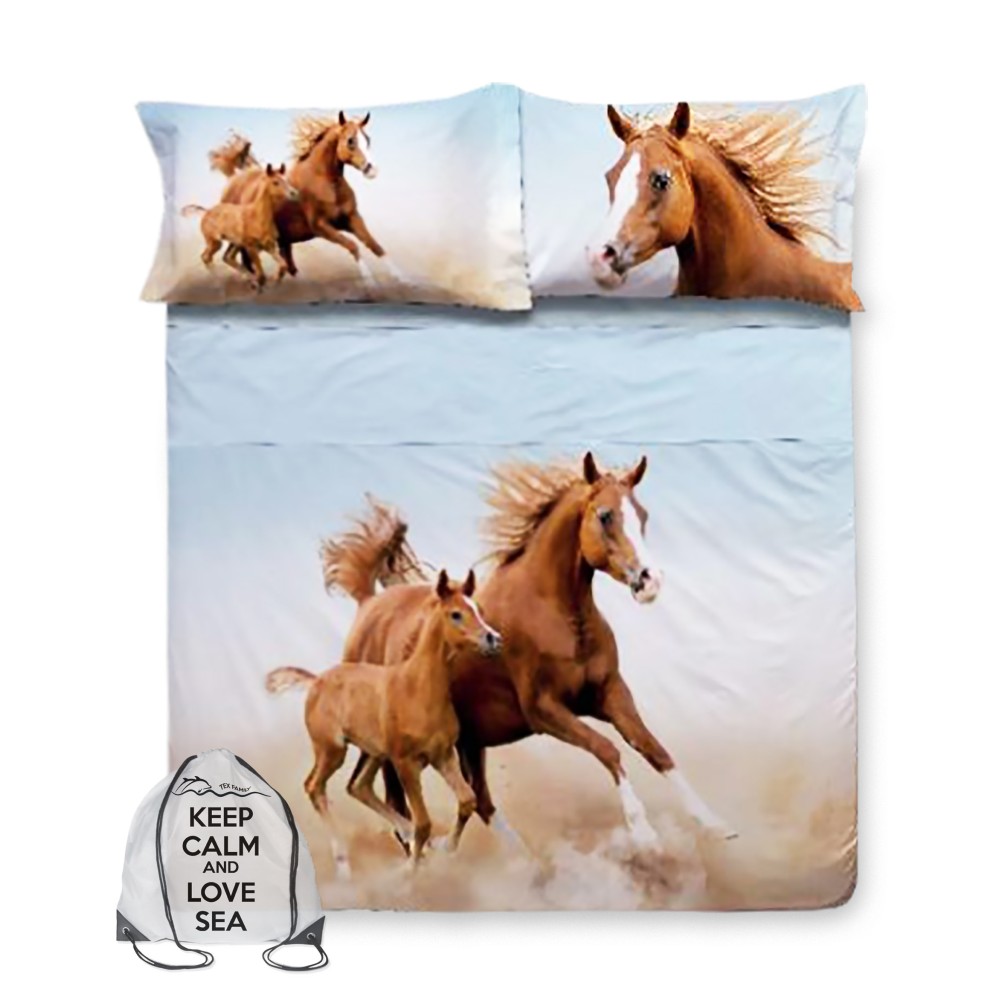 drap de coton stmpa chevaux