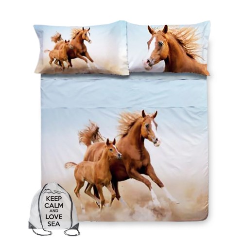 drap de coton stmpa chevaux