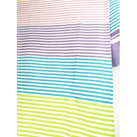 Serviette de plage fouta avec rayures colorées